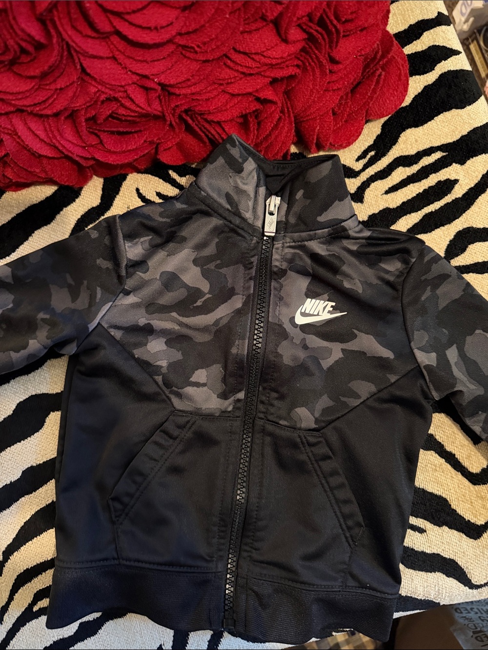 Nike Black Camo Full-Zip Jacket Toddler